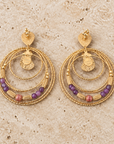 JORGINA - BOUCLES D'OREILLES DORÉES - PERLES NATURELLES