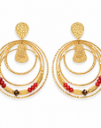 JORGINA - BOUCLES D'OREILLES DORÉES - PERLES NATURELLES