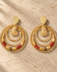 JORGINA - BOUCLES D'OREILLES DORÉES - PERLES NATURELLES