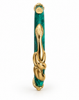 GAS BIJOUX - BRACELET JONC COBRA ACÉTATE VERT MÉTAL DORÉ - TAILLE 1