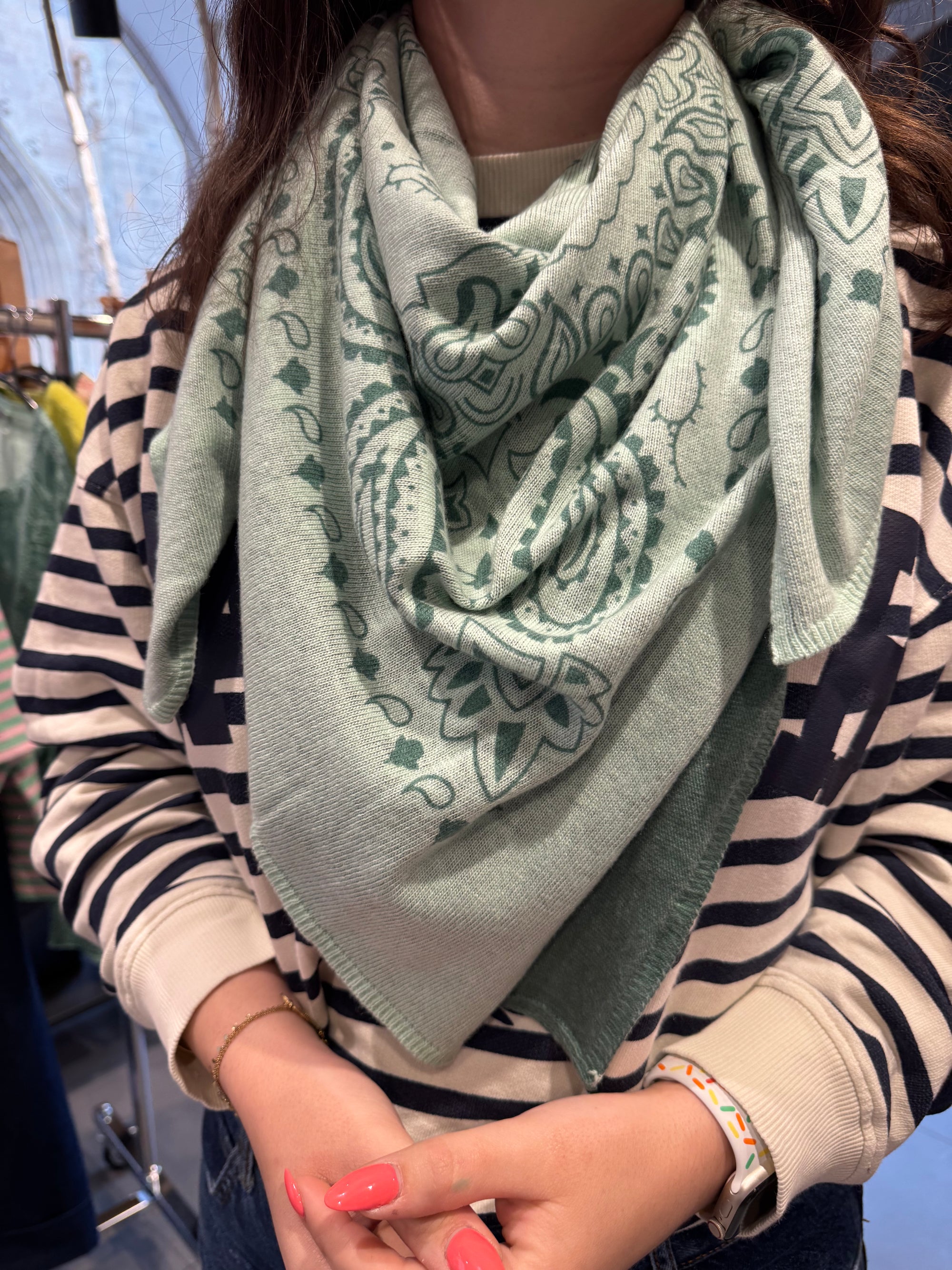 ADORE- FOULARD ELIA couleur jaune et fuchsia