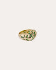 GAS BIJOUX - BAGUE FRAGMENT STRASS VERTS - 2 TAILLES