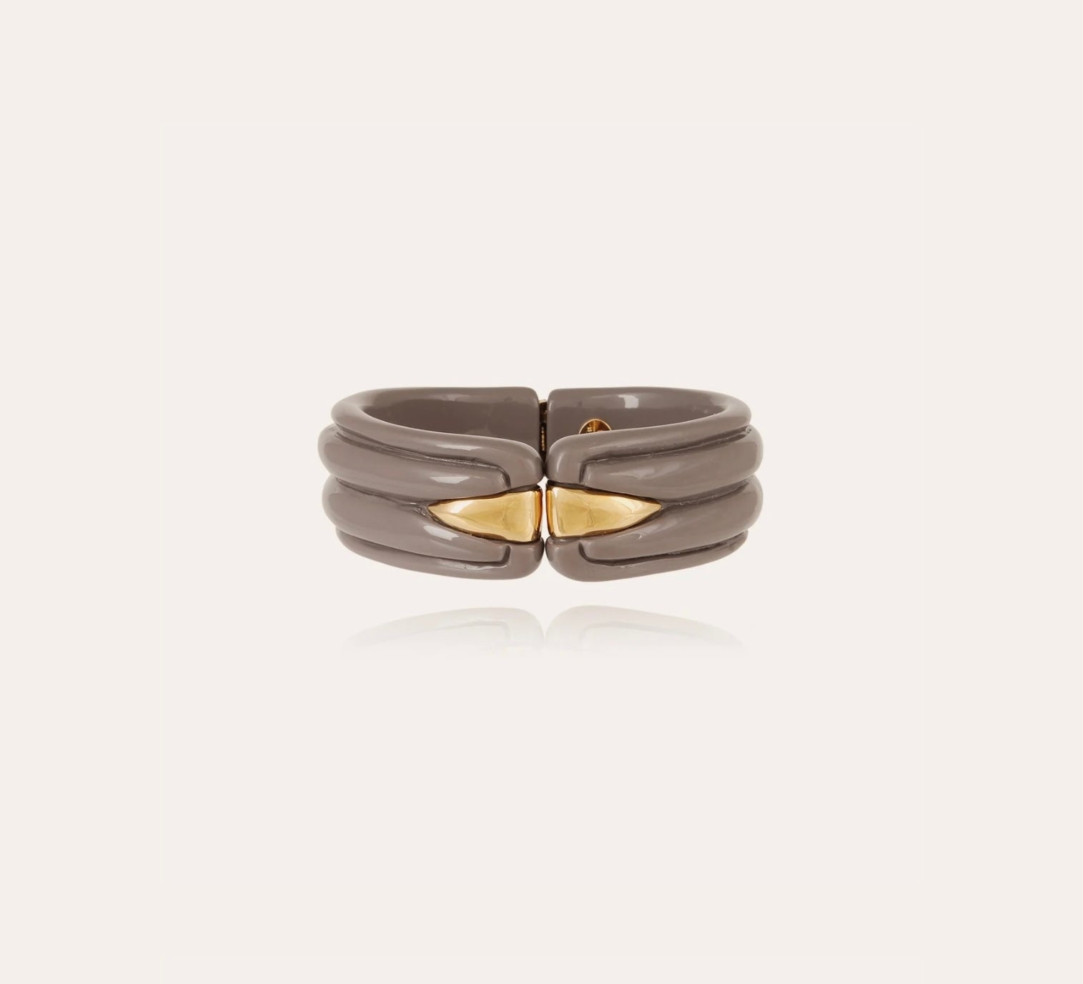 GAS BIJOUX - ECUME - Bracelet Acétate doré - Gris