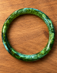 GAS BIJOUX - BRACELET JONC TURNER ACETATE VERT MÉTAL DORÉ