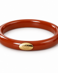 GAS BIJOUX - BRACELET JONC TURNER ACÉTATE TERRACOTA - MÉTAL DORÉ