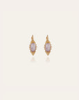 GAS BIJOUX - Boucles d’oreilles serti Talisman petit modèle dorées