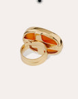 GAS BIJOUX - BAGUE AURA MINI DOREE - CORNALINE - AJUSTABLE