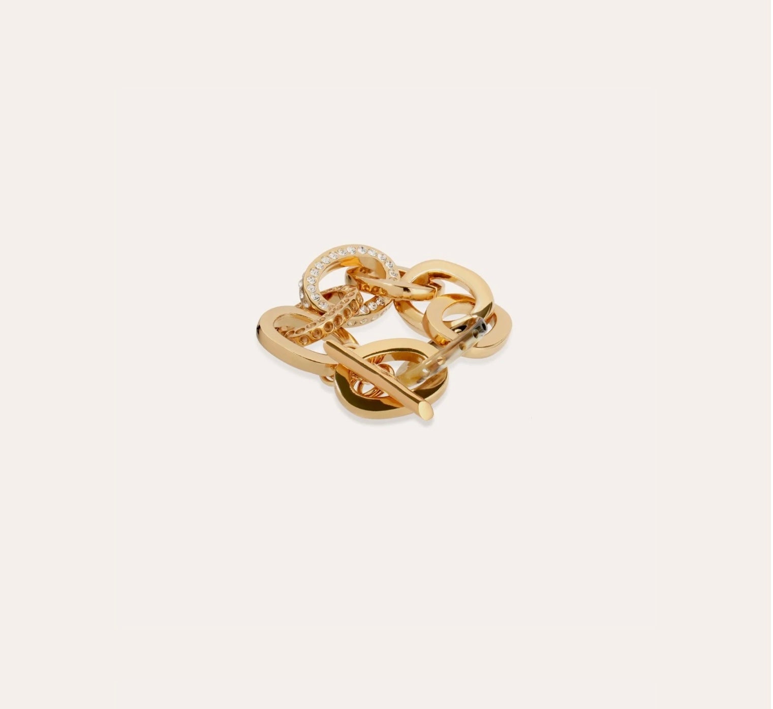 GAS BIJOUX - Bracelet maille FADA STRASS métal doré à l’or fin