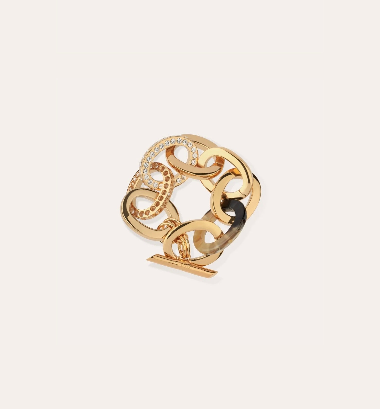 GAS BIJOUX - Bracelet maille FADA STRASS métal doré à l’or fin