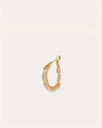 GAS BIJOUX -Boucles d’oreilles créoles LYRE dorées à l’or fin - Nacre blanche et labradorite