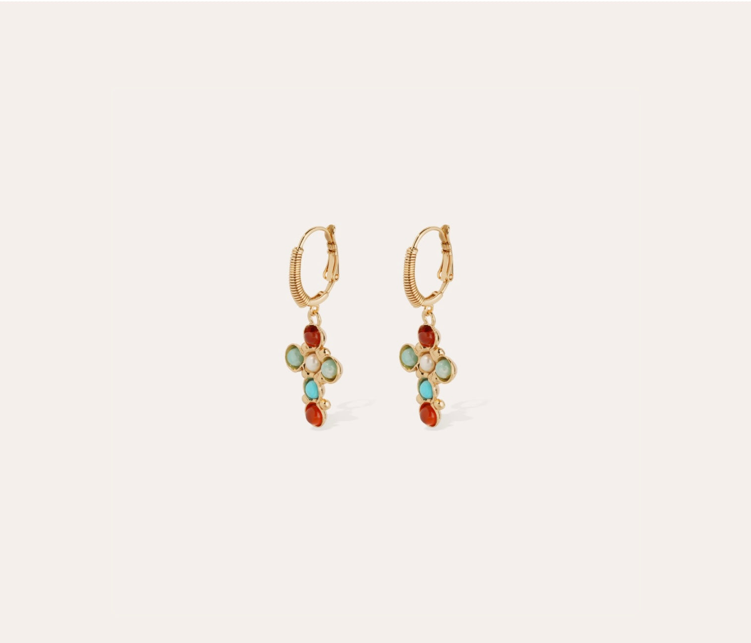 GAS BIJOUX - Boucles d’oreilles TAO CRUZITA dorées à l’or fin