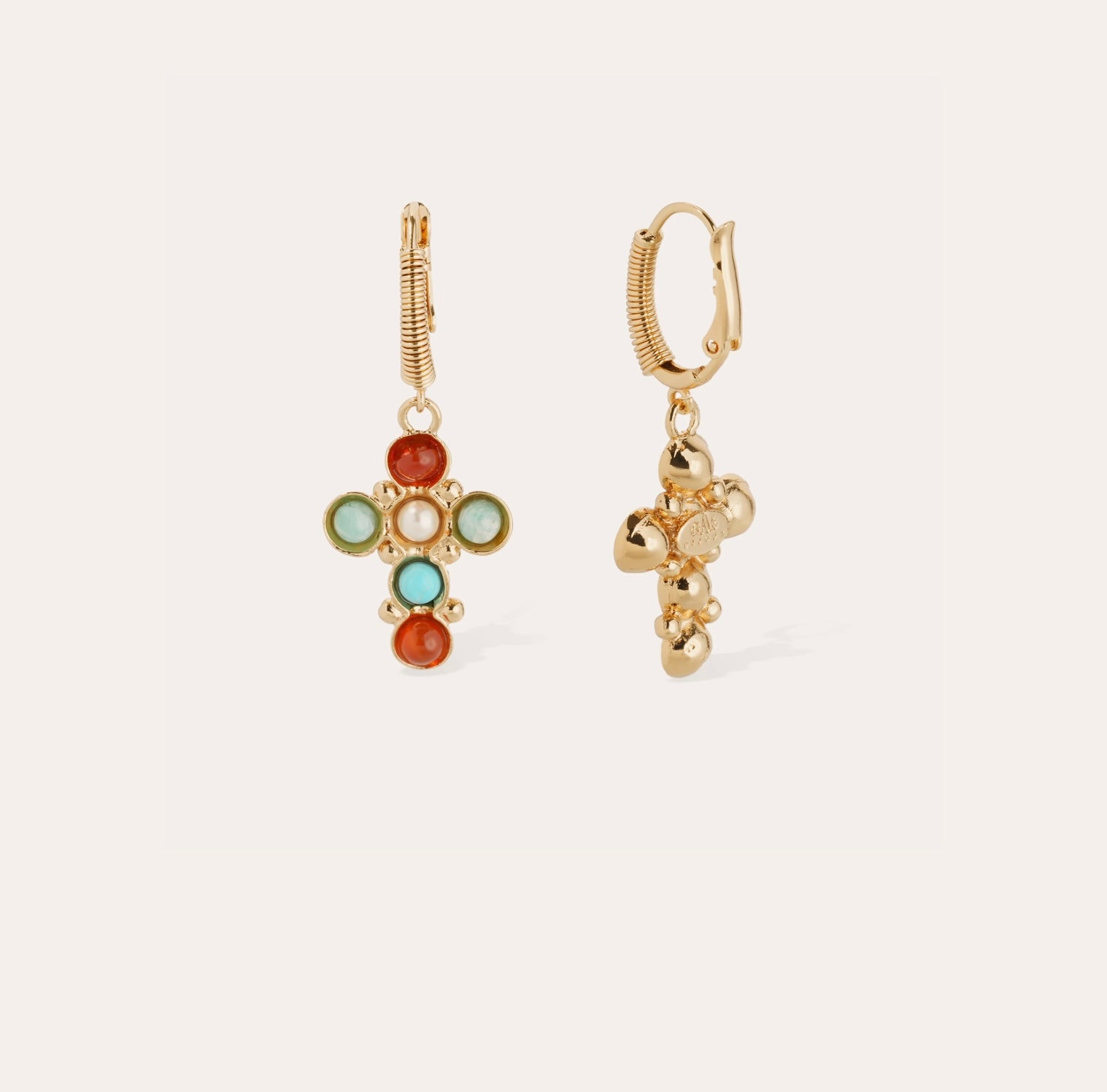 GAS BIJOUX - Boucles d’oreilles TAO CRUZITA dorées à l’or fin
