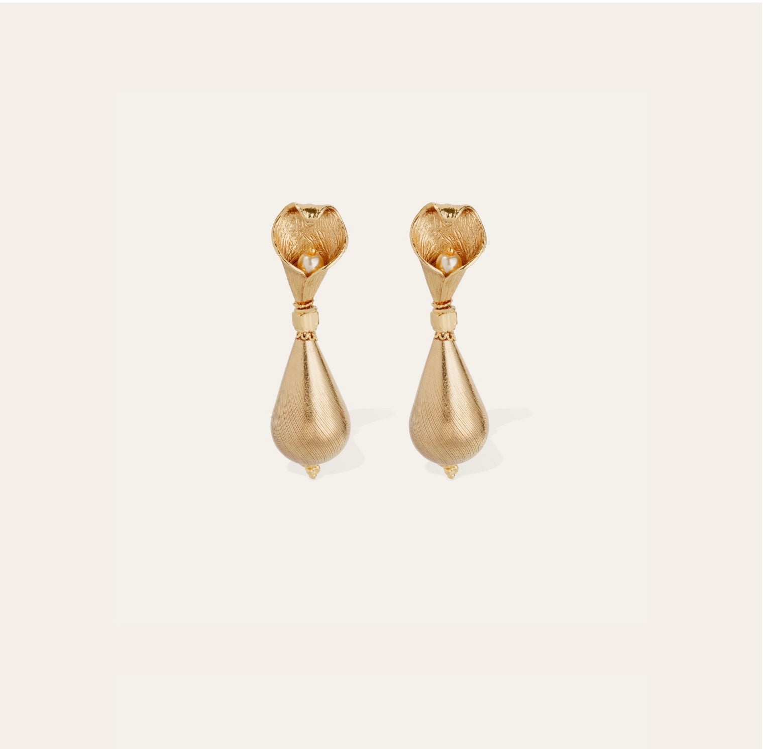 GAS BIJOUX - Boucles d’oreilles CALLA dorée à l’or fin