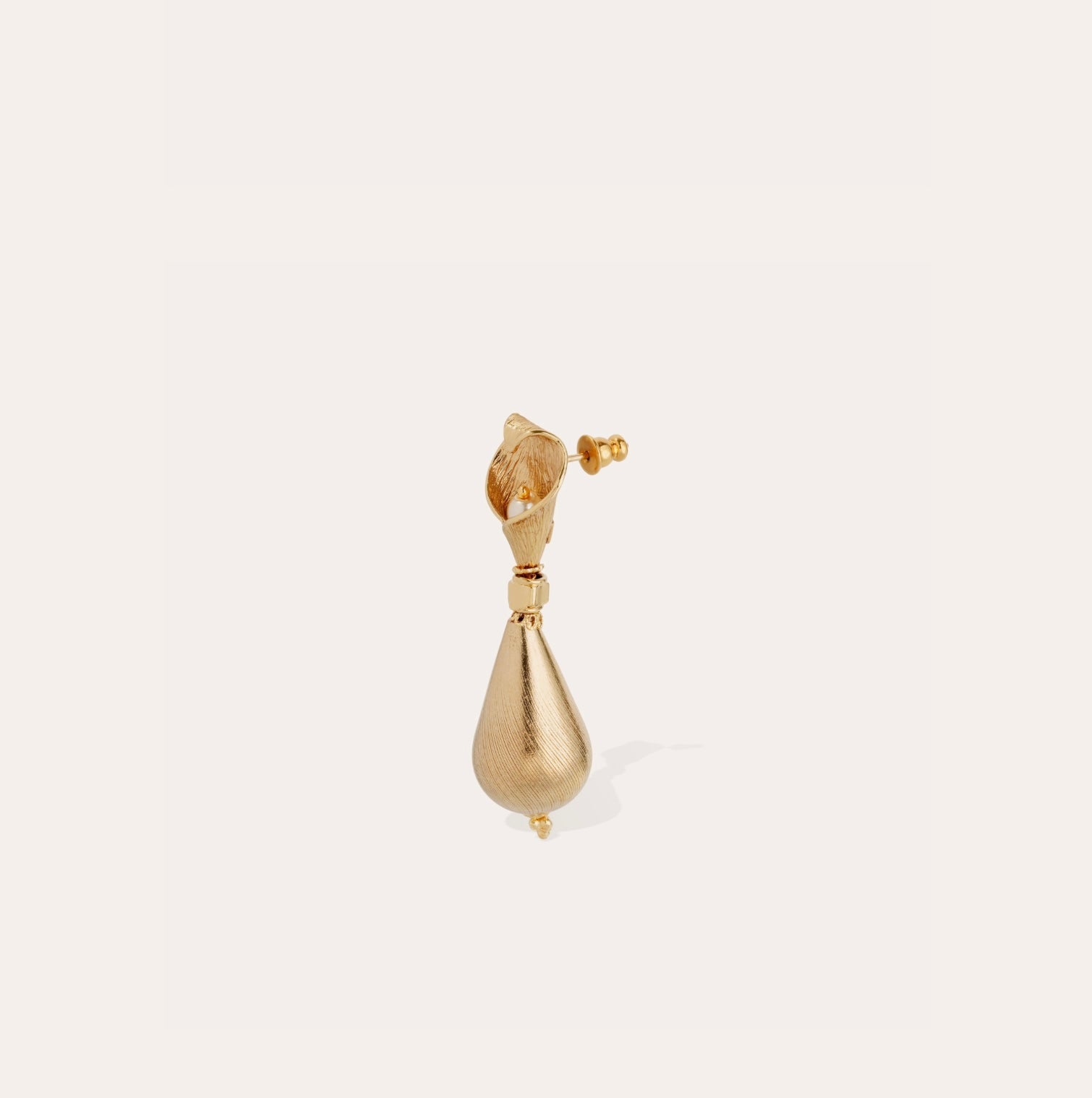 GAS BIJOUX - Boucles d’oreilles CALLA dorée à l’or fin