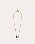 GAS BIJOUX - Collier AVENTURINE grand modèle doré - Apatite bleu et amazonite