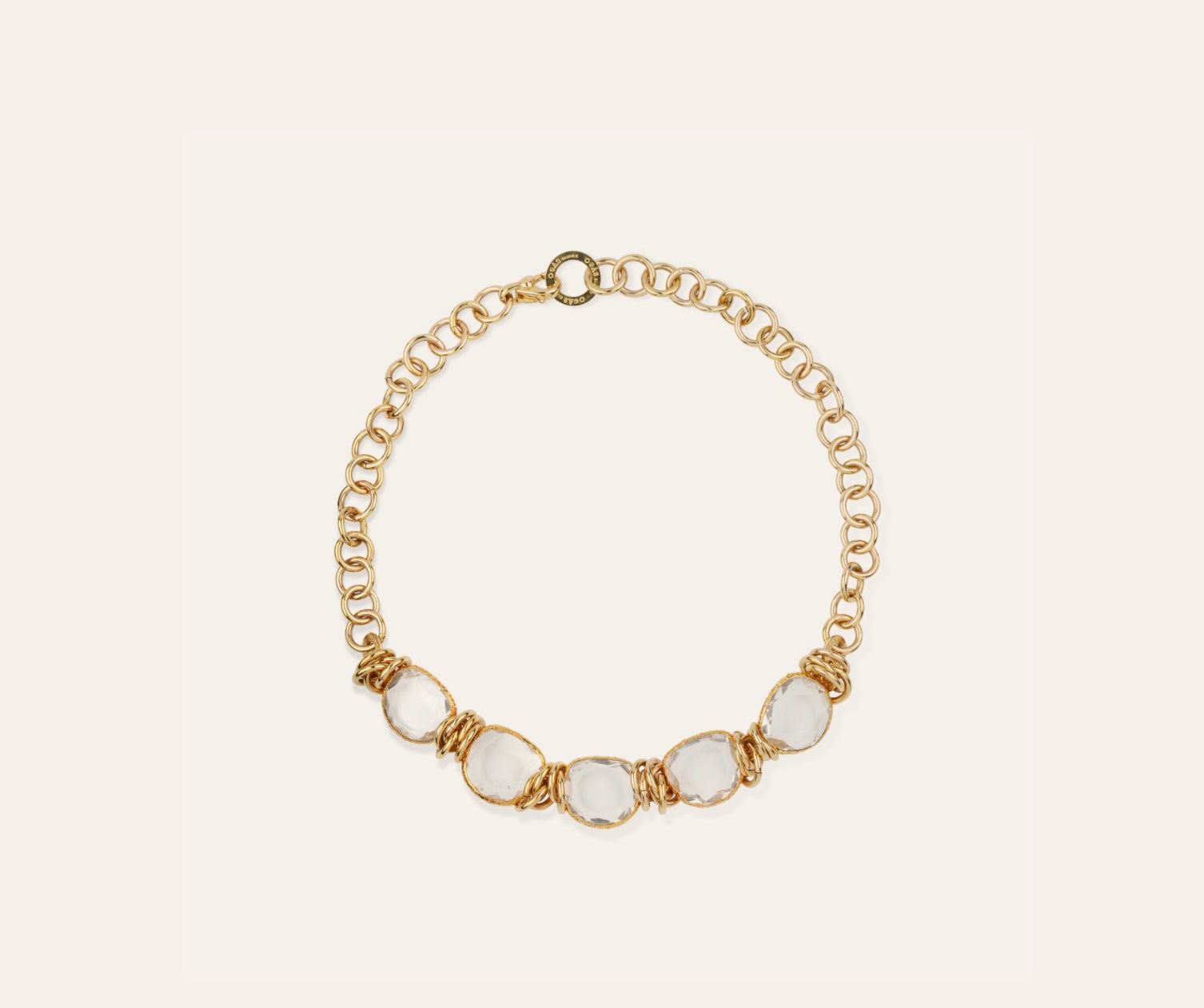 GAS BIJOUX - Collier SIRENA doré - Cristal métal doré à l’or fin
