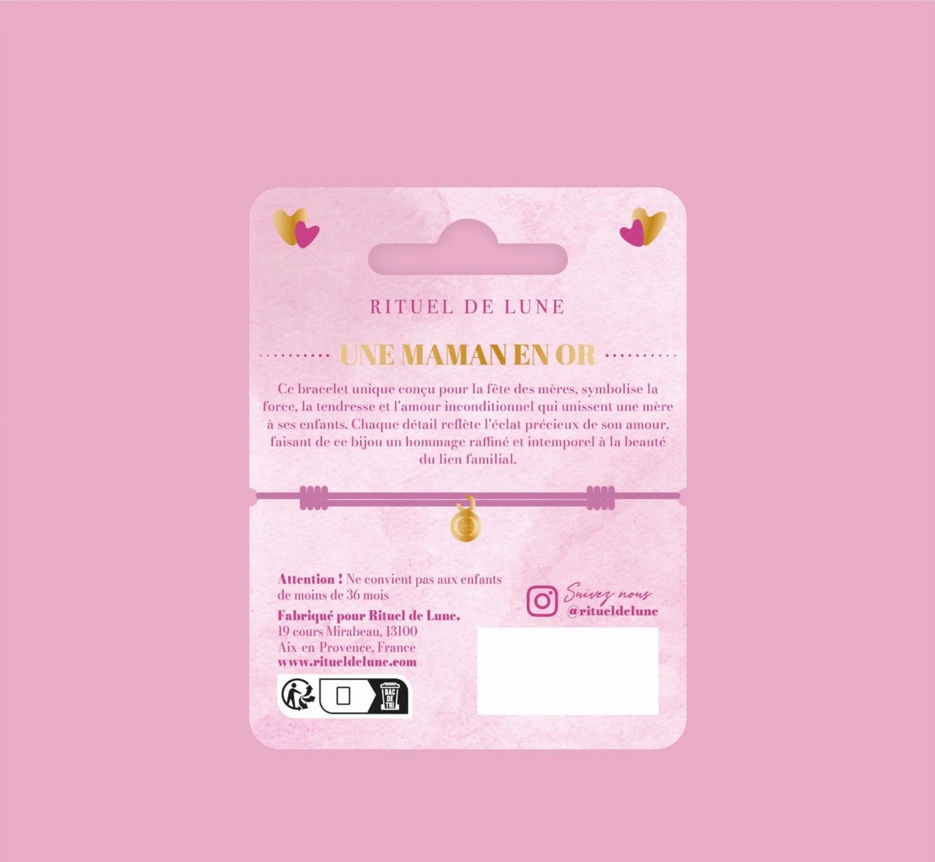 RITUEL DE LUNE - Bracelet « Une maman en or »
