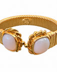 GAS BIJOUX - BRACELET AMARANTE DOUBLE QUARTZ ROSE - PETIT MODÈLE - MÉTAL DORÉ