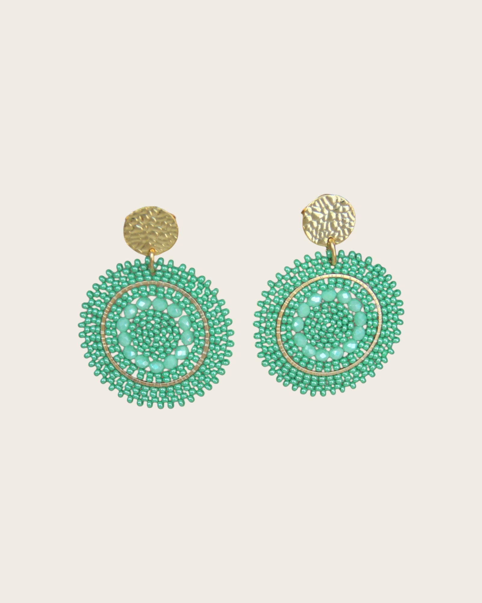 SANTIBE - Boucles d'oreilles Baby Espagnola - Vert Demoiselles