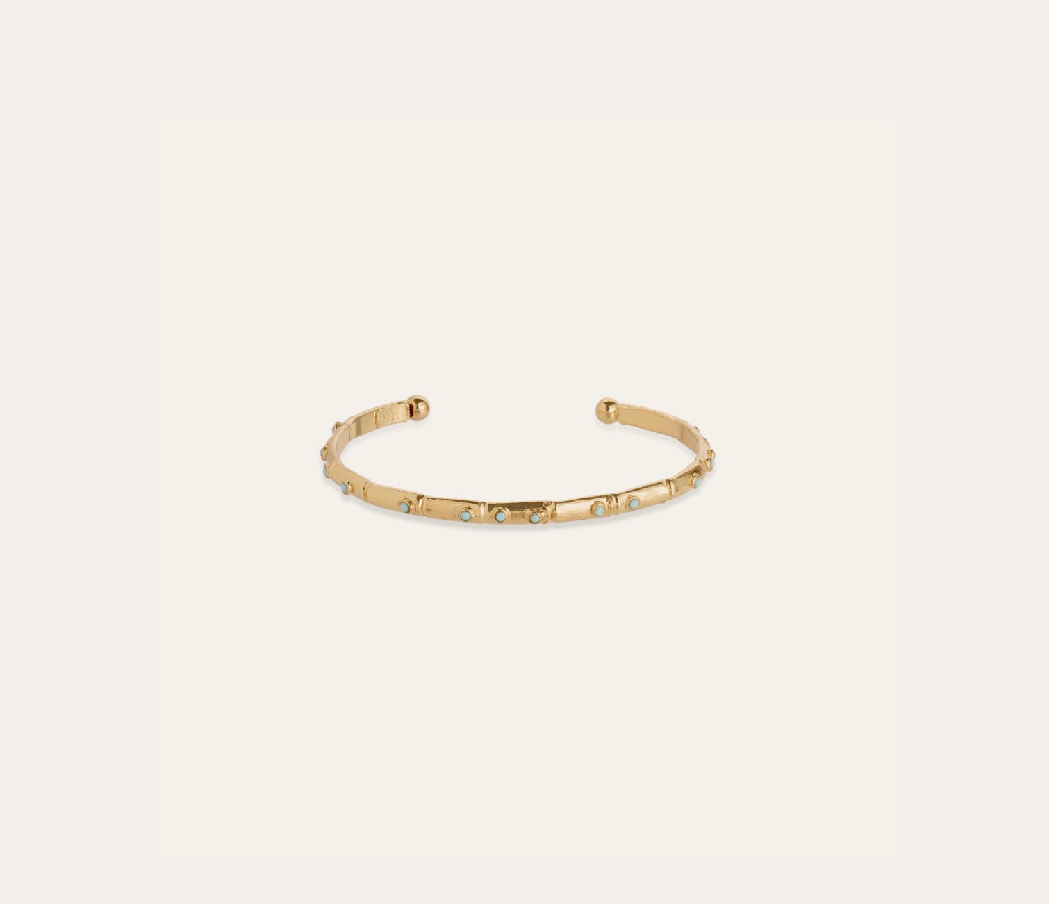 GAS BIJOUX - Bracelet BAMBINI jonc strass BLANCS doré à l’or fin