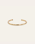 GAS BIJOUX - Bracelet BAMBINI jonc strass BLANCS doré à l’or fin