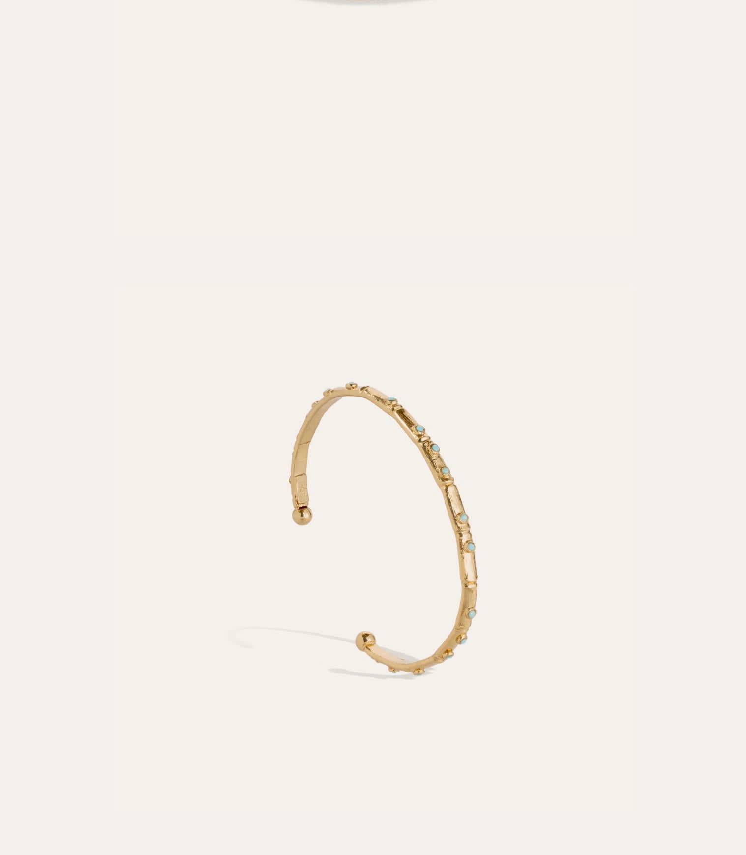 GAS BIJOUX - Bracelet BAMBINI jonc strass BLANCS doré à l’or fin