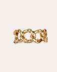 GAS BIJOUX - Bracelet MITSI doré - Cornaline, perle d'eau douce et turquoise - Taille 1