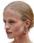 SIGAL - BOUCLES D'OREILLES SIA ROUGE