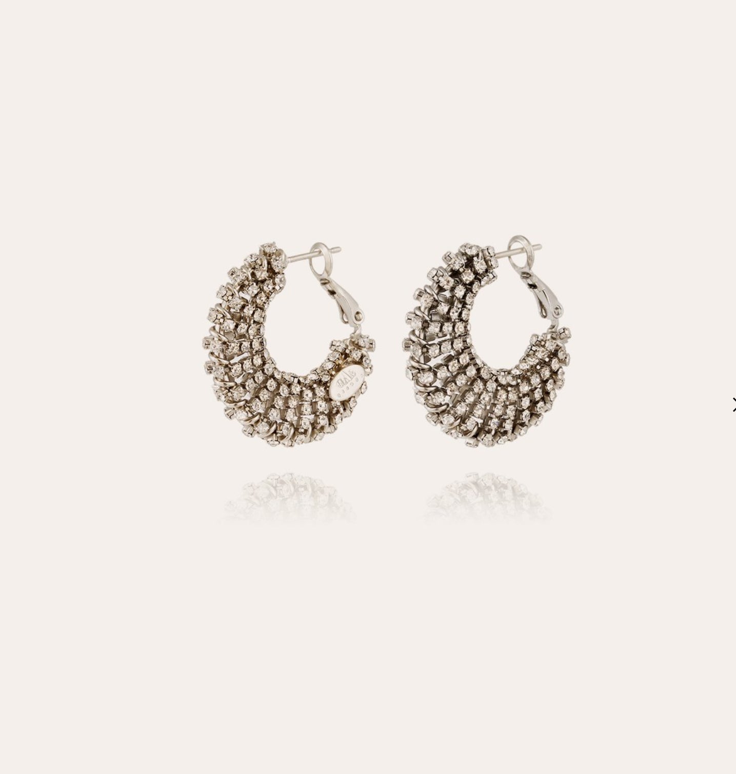 GAS BIJOUX - Boucles d’oreilles IZZIA strass petit modèle finition rhodium