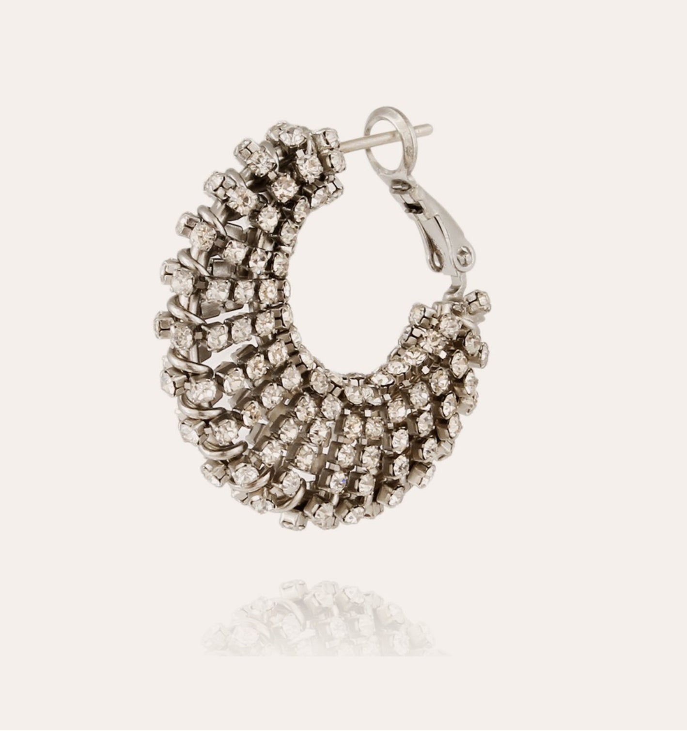 GAS BIJOUX - Boucles d’oreilles IZZIA strass petit modèle finition rhodium