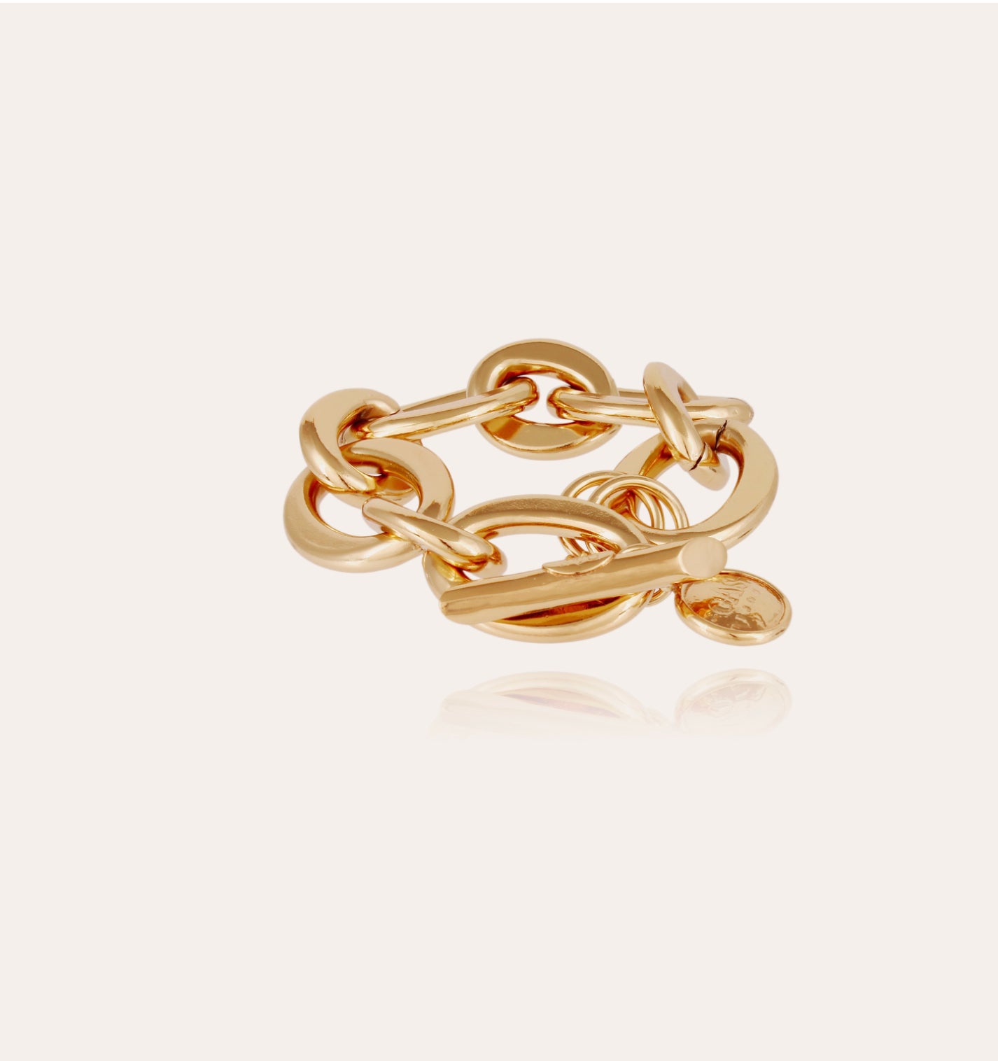 GAS BIJOUX - Bracelet MAILLE OVALE doré à l’or fin moyen modèle