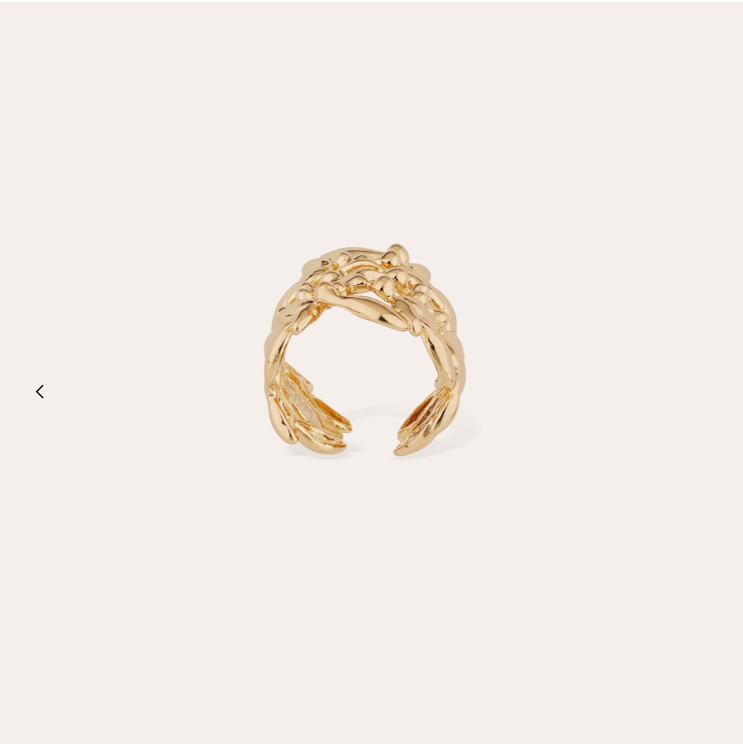 GAS BIJOUX - Bague OLEA manchette dorée à l’or fin