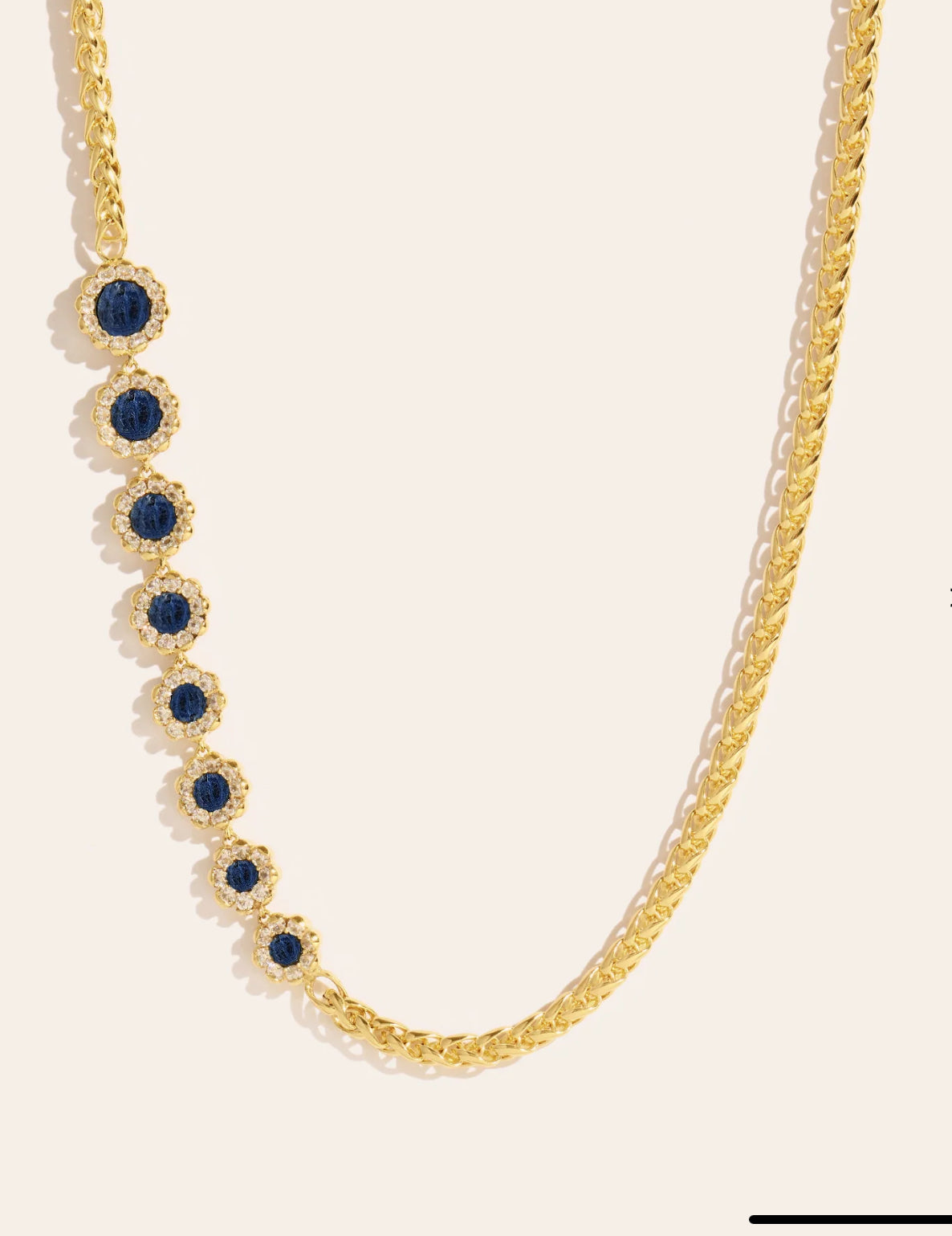 BE MAAD - Collier asymétrique RIVE D’OR - SODALITE