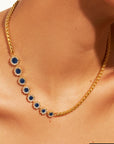 BE MAAD - Collier asymétrique RIVE D’OR - SODALITE
