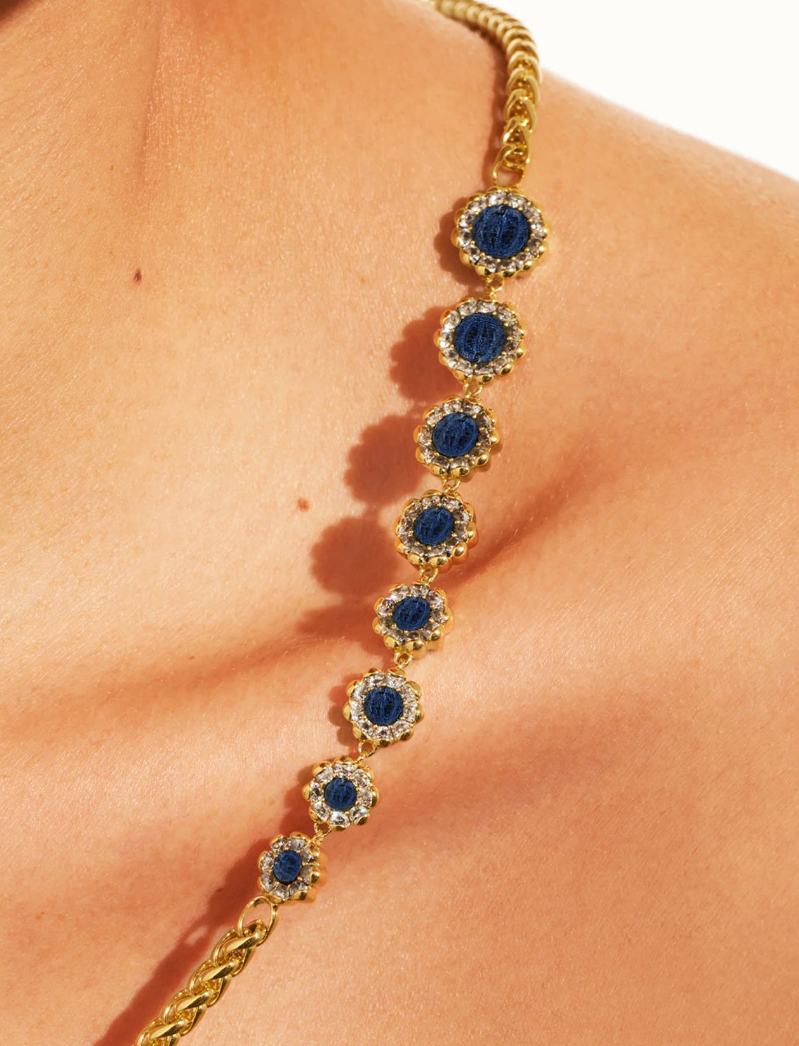 BE MAAD - Collier asymétrique RIVE D’OR - SODALITE