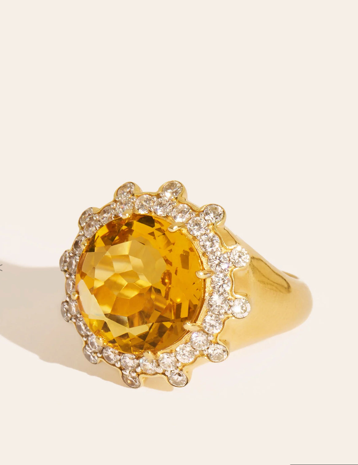 BE MAAD - Bague SOLEIL sauvage - jaune taille 58