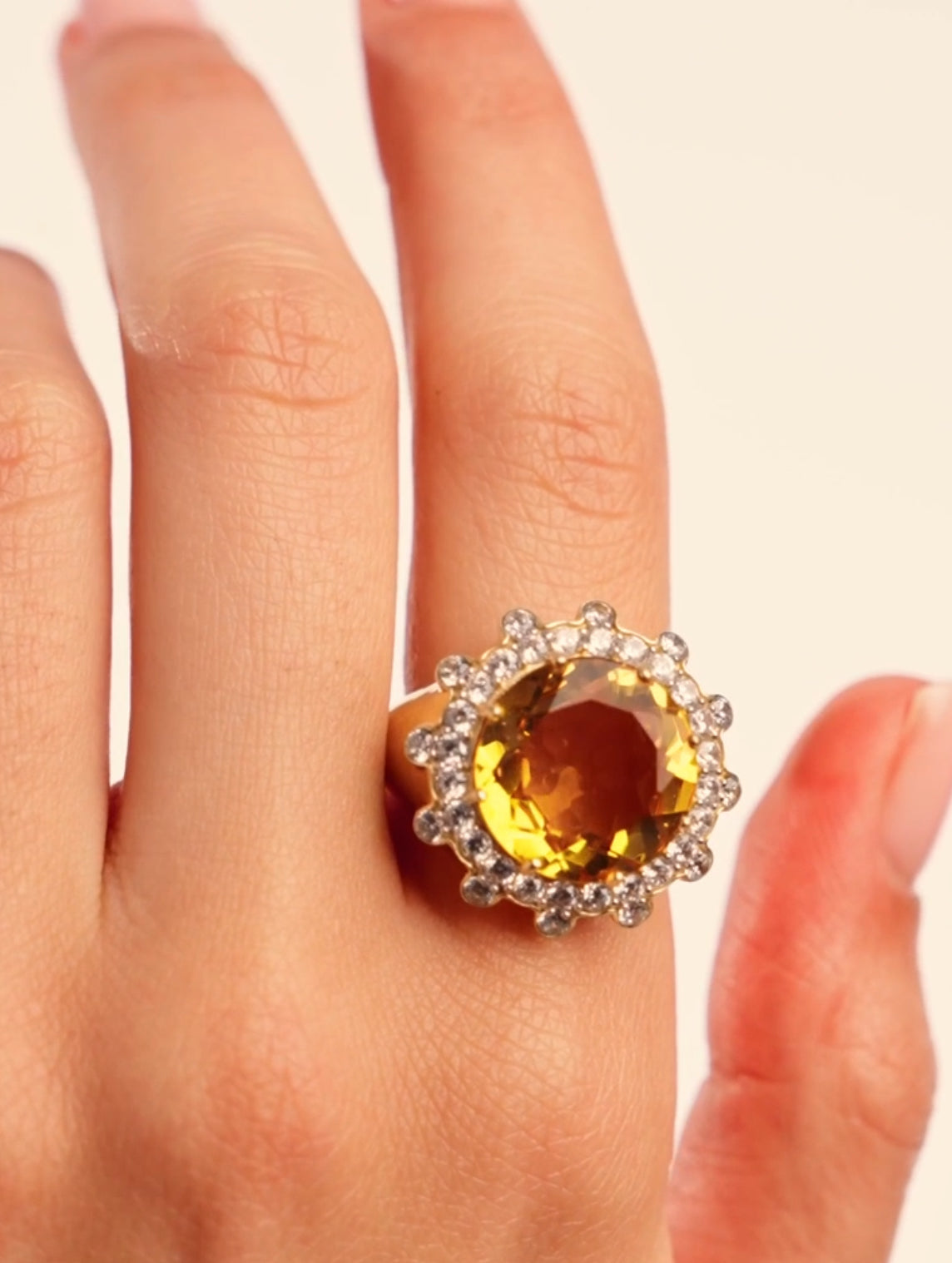 BE MAAD - Bague SOLEIL sauvage - jaune taille 58