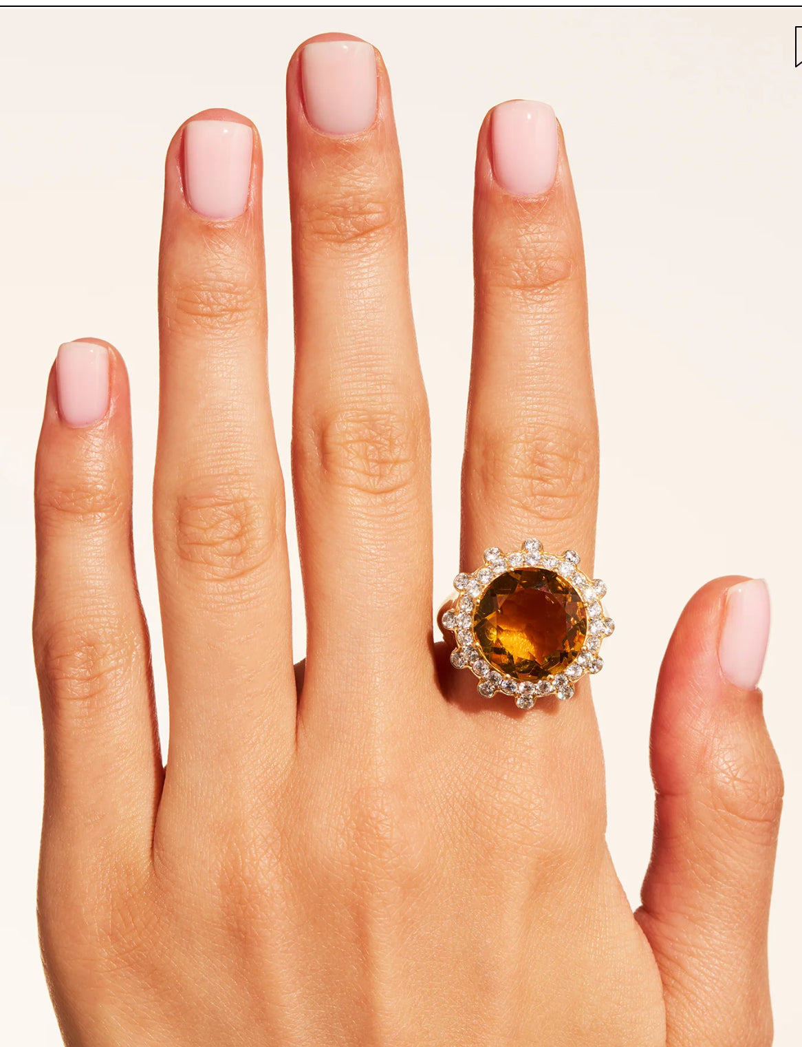 BE MAAD - Bague SOLEIL sauvage - jaune taille 58