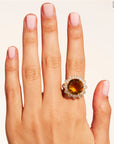 BE MAAD - Bague SOLEIL sauvage - jaune taille 58