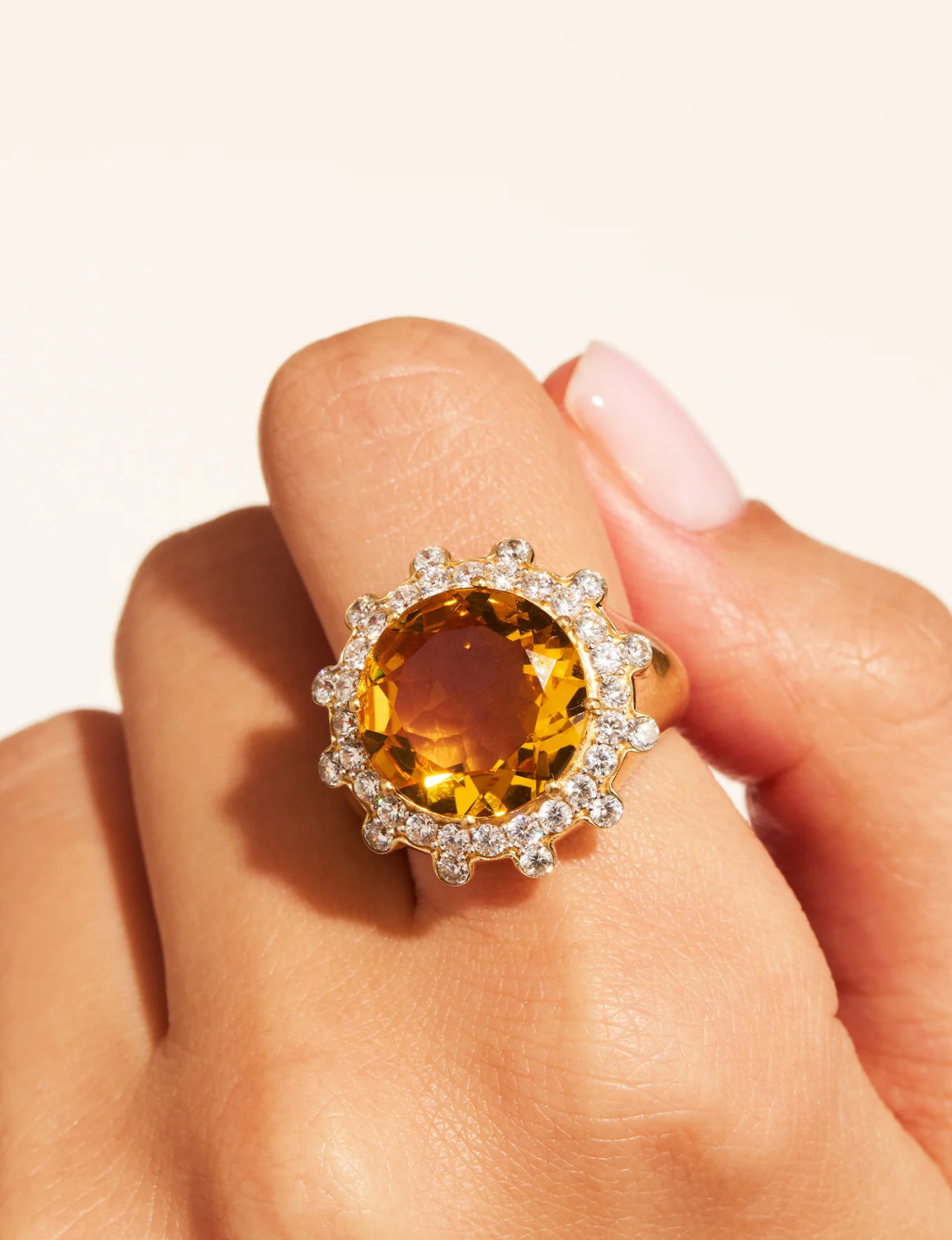 BE MAAD - Bague SOLEIL sauvage - jaune taille 58