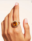 BE MAAD - Bague SOLEIL sauvage - jaune taille 58