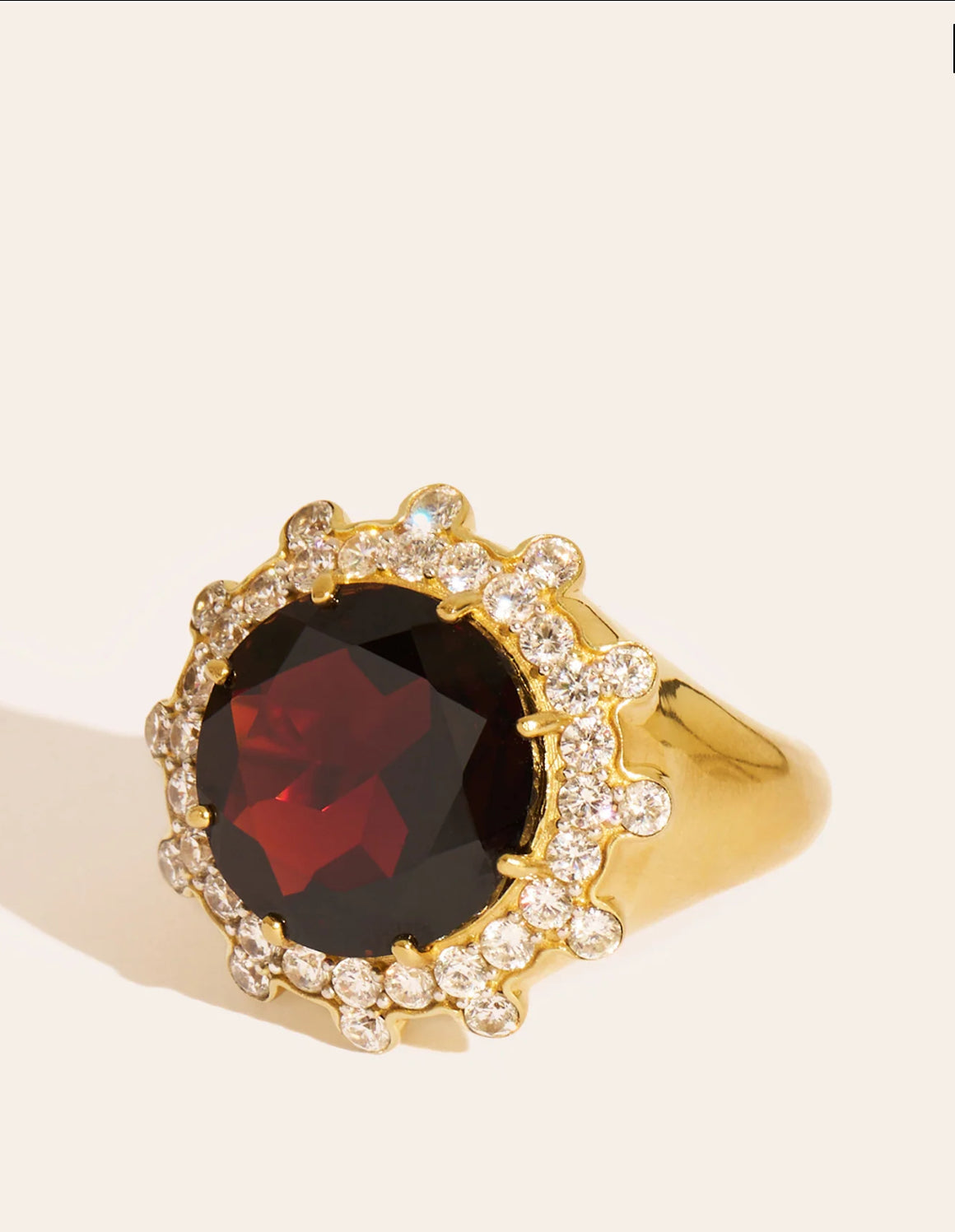 BE MAAD - Bague SOLEIL sauvage - Grenat