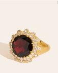 BE MAAD - Bague SOLEIL sauvage - Grenat
