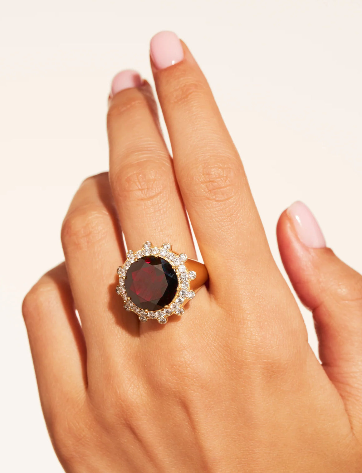 BE MAAD - Bague SOLEIL sauvage - Grenat