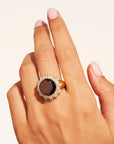 BE MAAD - Bague SOLEIL sauvage - Grenat