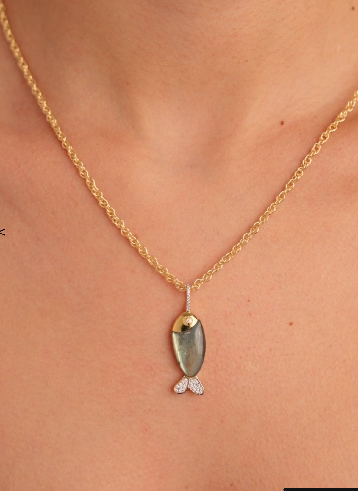 BE MAAD - Sautoir POISSON - Labradorite