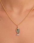 BE MAAD - Sautoir POISSON - Labradorite