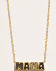 BE MAAD - Collier MAMA obsidienne dorée