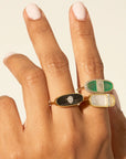 BE MAAD - Bague IZY 2 - Onyx texturé TAILLE 58