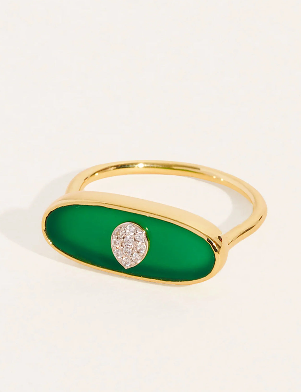 BE MAAD - Bague IZY 2 - ONYX VERT - Taille 54